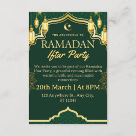Ramadan Iftar Invitation Card Einladung