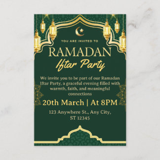 Ramadan Iftar Invitation Card Einladung