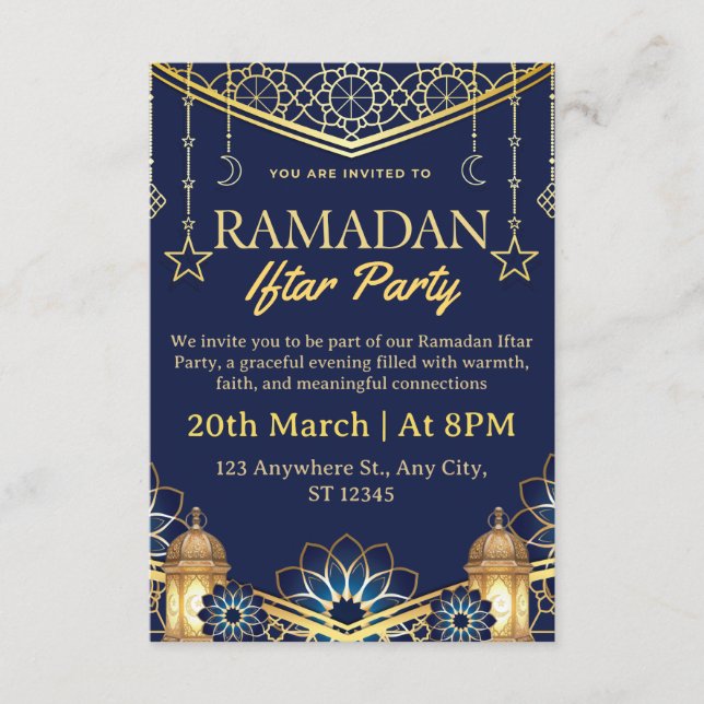 Ramadan Iftar Invitation Card Einladung (Vorderseite)