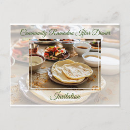 Ramadan Iftar Islamisches Abendessen Einladung Postkarte