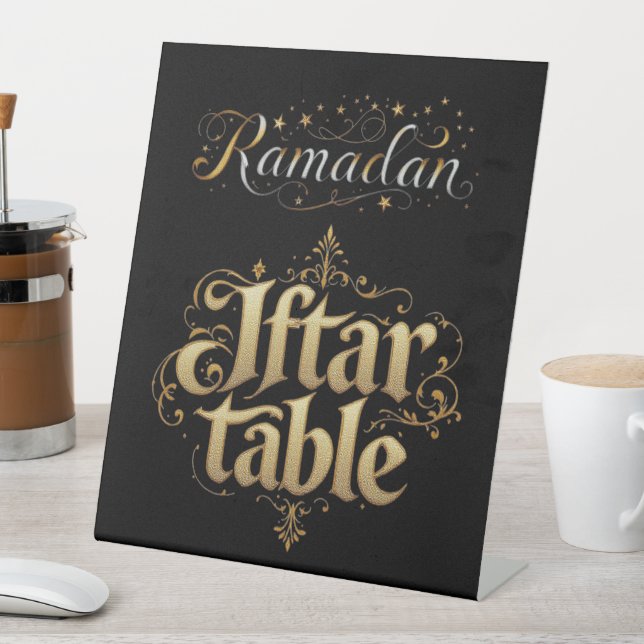 Ramadan Iftar-Tisch Sockelschild (In Situ)