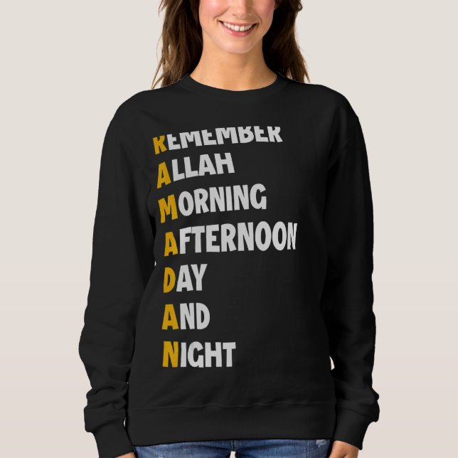 Ramadan Kareem 2022 Fasting Muslim Ramadan Meaning Sweatshirt (Vorderseite)