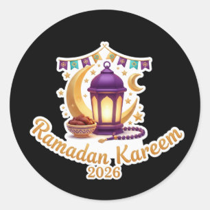 Ramadan Kareem 2026 Festtags-Feier-Sticker Runder Aufkleber