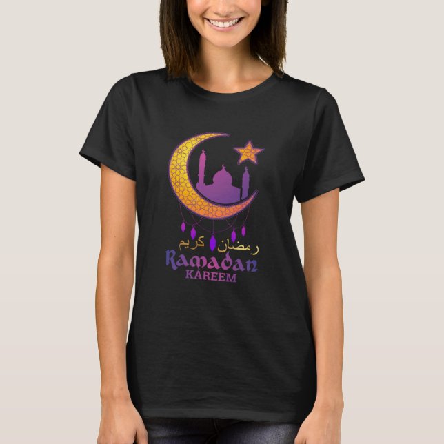 Ramadan Kareem and Mubarak Muslims Ramadan Moon T-Shirt (Vorderseite)
