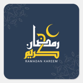 Ramadan Kareem, Arabische Kalligraphie Quadratischer Aufkleber