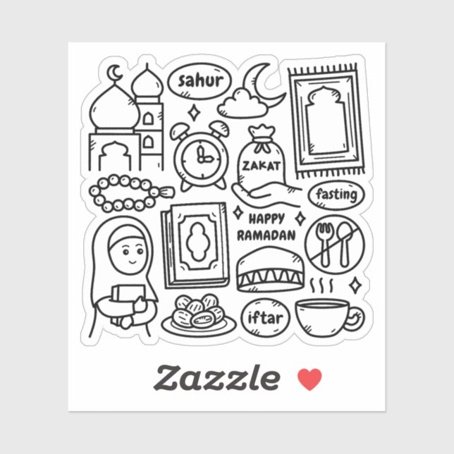 Ramadan Kareem Aufkleber (Blatt)