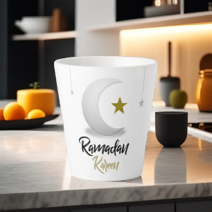Ramadan Kareem Crescent Design - Islamischer Mubar Milchtasse
