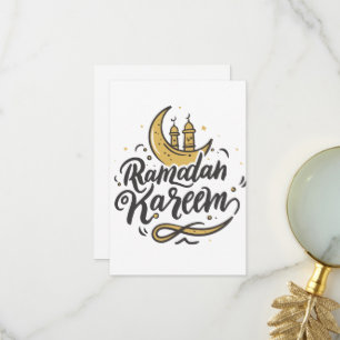Ramadan Kareem Crescent Moon seht Fasting Dankeskarte