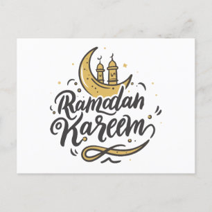 Ramadan Kareem Crescent Moon seht Fasting Feiertagspostkarte