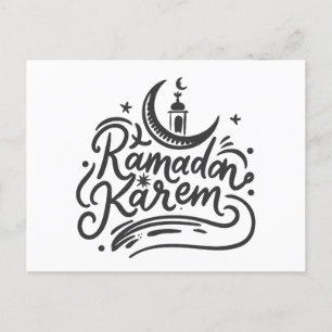 Ramadan Kareem Crescent Moon seht Fasting Postkarte