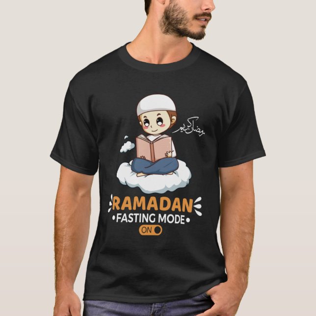 Ramadan Kareem Fasting für Jungen Coole islamische T-Shirt (Vorderseite)