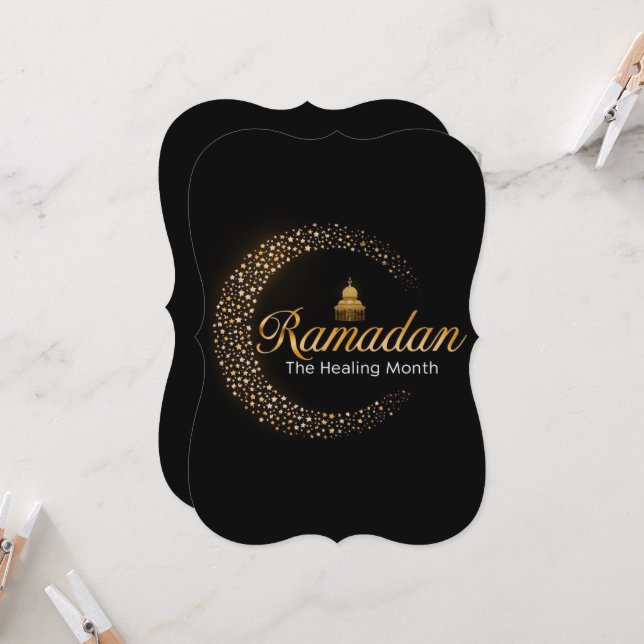Ramadan Kareem Feiertag Personalisierte Karte (Vorderseite/Rückseite Beispiel)