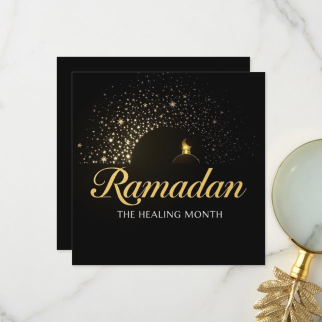 Ramadan Kareem Feiertag Personalisierte Karte (Vorderseite/Rückseite Beispiel)