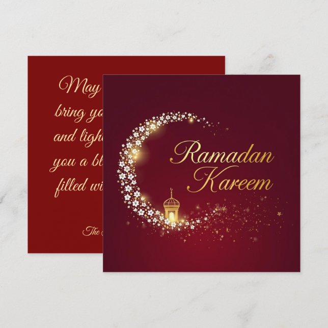 Ramadan Kareem Feiertag Personalisierte Karte (Vorne/Hinten)