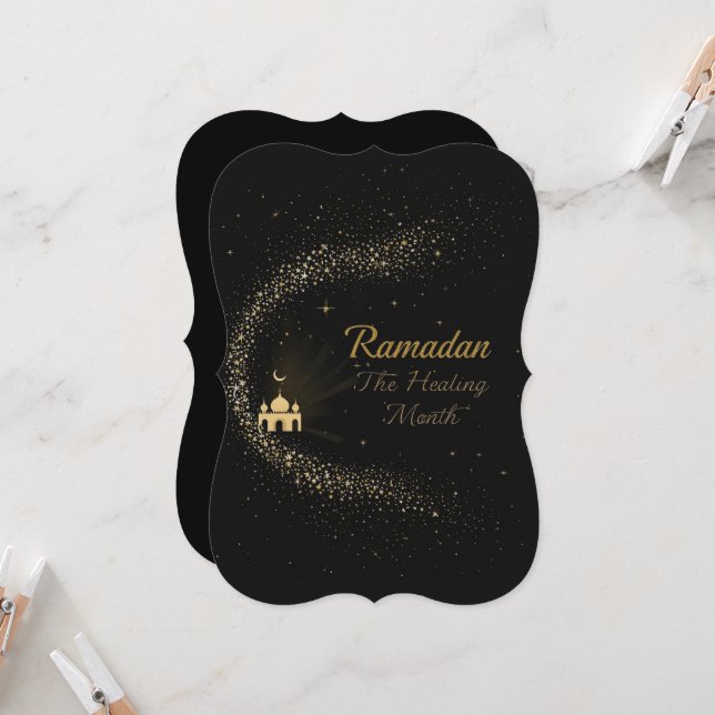 Ramadan Kareem Feiertag Personalisierte Karte (Vorderseite/Rückseite Beispiel)