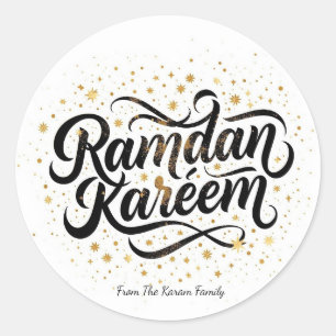 Ramadan Kareem Feiertag Runder Aufkleber