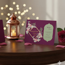 Ramadan Kareem Floral gefaltete Einladungskarte 20