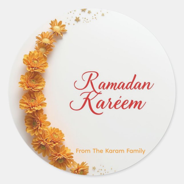 Ramadan Kareem-Geschenk-Sticker zur Feier Runder Aufkleber (Vorderseite)