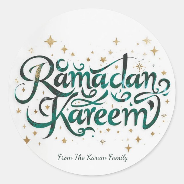 Ramadan Kareem-Geschenk-Sticker zur Feier Runder Aufkleber (Vorderseite)