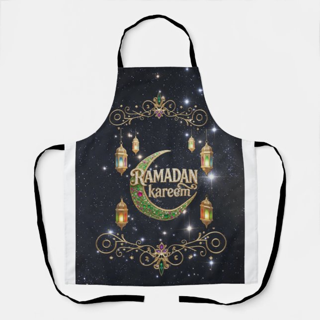 Ramadan Kareem glänzender Himmel Schürze (Vorderseite)