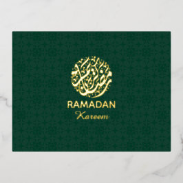 Ramadan Kareem Gold Foil Islamic  Folien Feiertagspostkarte