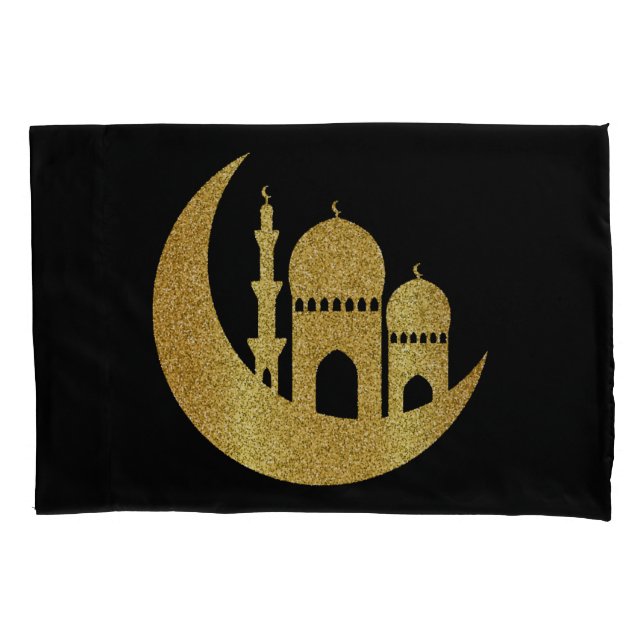 Ramadan Kareem Golden Helal Kissenbezug (Vorderseite)
