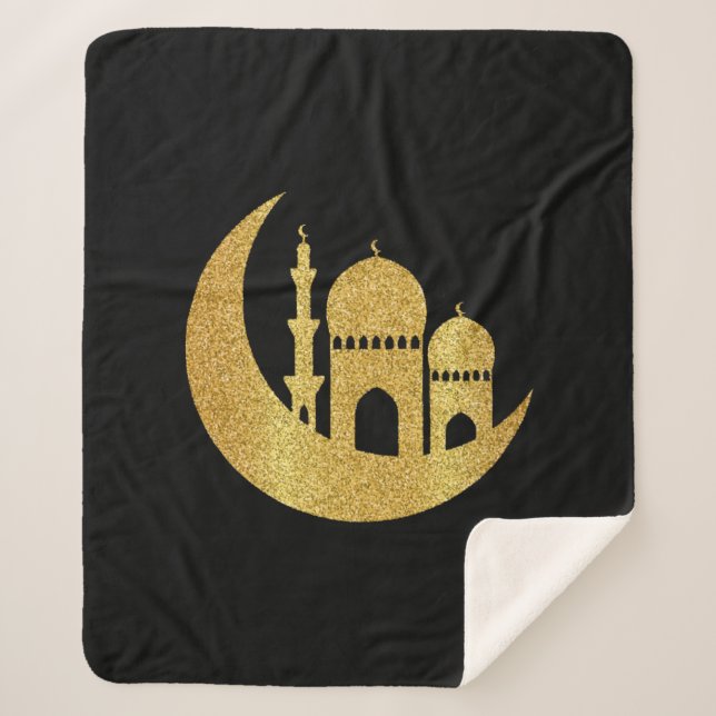 Ramadan Kareem Golden Helal Sherpadecke (Vorderseite)