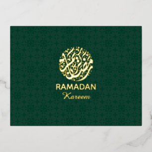 Ramadan Kareem Goldfolie Islamisch Folien Feiertagspostkarte