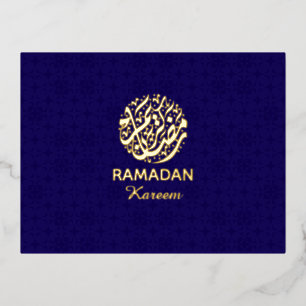 Ramadan Kareem Goldfolie Islamisch Folien Feiertagspostkarte
