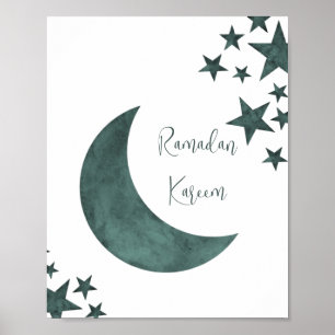 Ramadan Kareem Halbmond Islam Mubarak Stars Poster