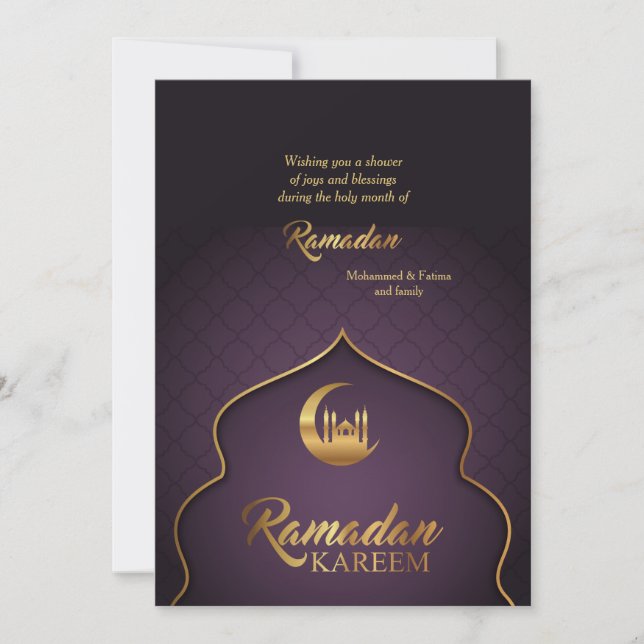 Ramadan Kareem Holiday Card Feiertagskarte (Vorderseite)