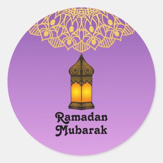 Ramadan Kareem Holiday Runder Aufkleber (Vorderseite)