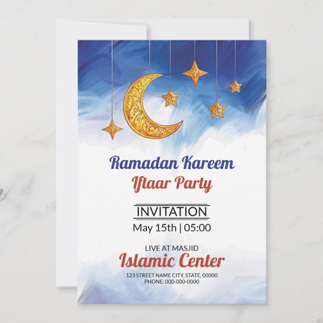 Ramadan Kareem Iftaar Party Flyer Einladung (Vorderseite)