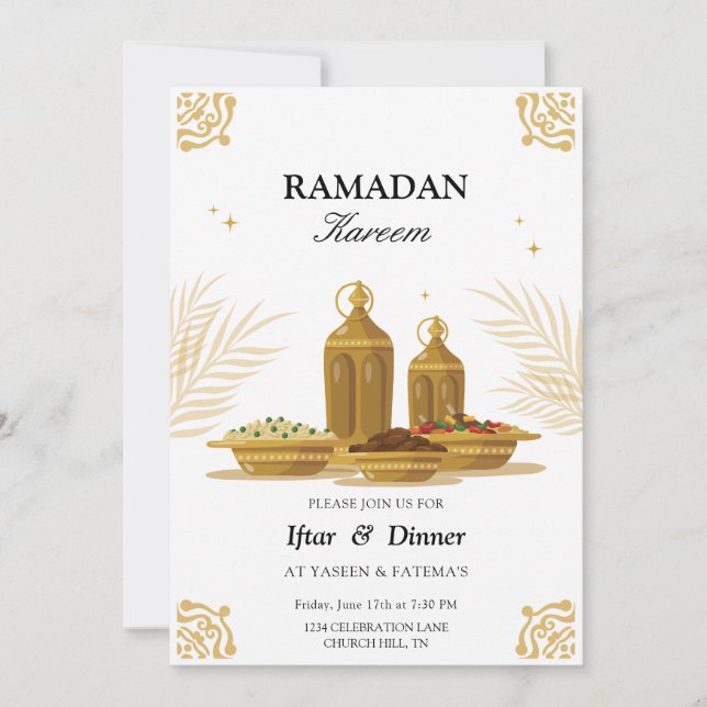 Ramadan Kareem Iftar Einladung (Vorderseite)