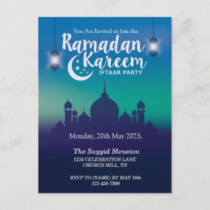 Ramadan Kareem Iftar Party Invitation Postkarte