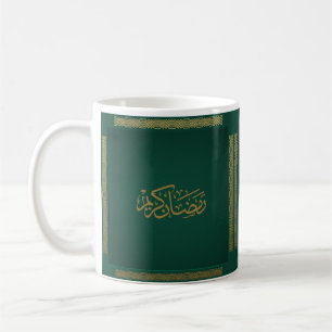 Ramadan Kareem in arabisch-grüner Farbe Kaffeetasse