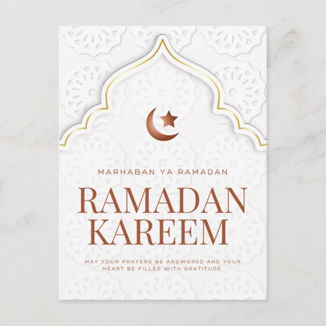 Ramadan Kareem Islamic Archway Art Postkarte (Vorderseite)