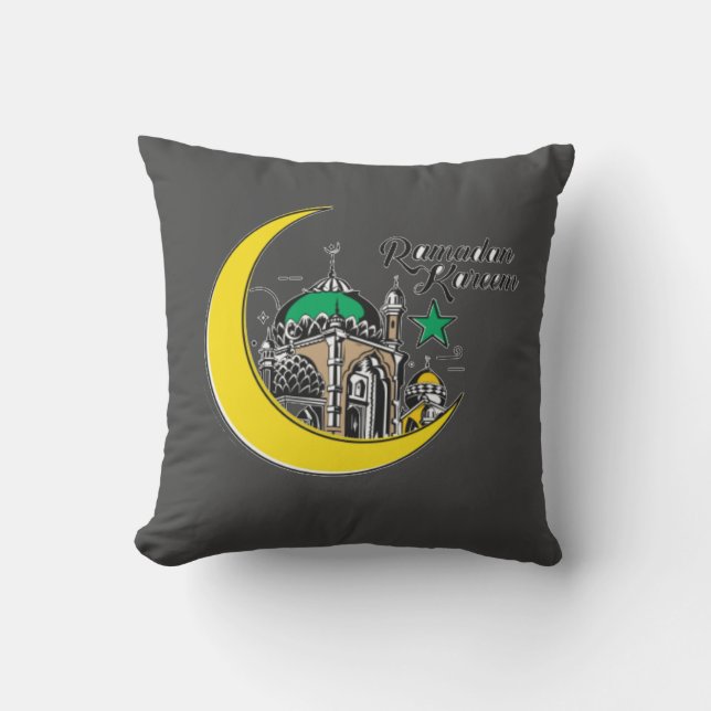 Ramadan Kareem Islamic Throw Pillow Kissen (Vorderseite)