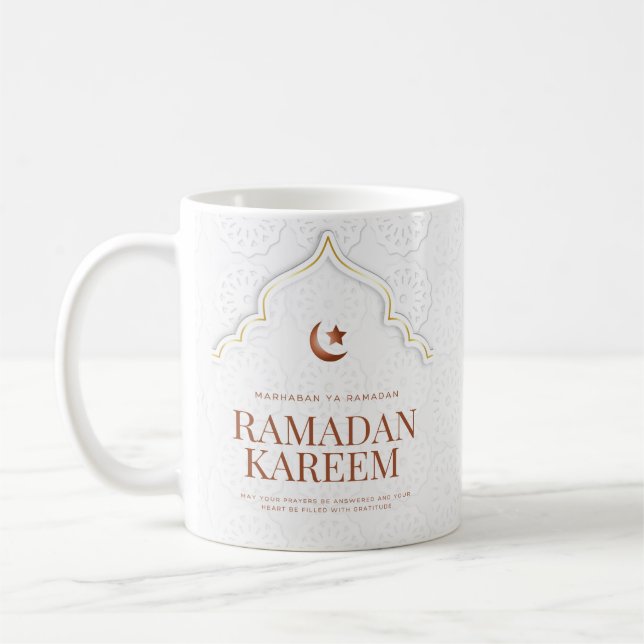 Ramadan Kareem Islamische Torbogen-Kunst Kaffeetasse (Links)