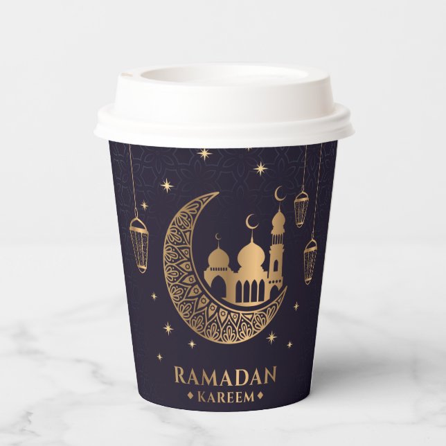 Ramadan Kareem Kaffee Pappbecher (Rückseite)