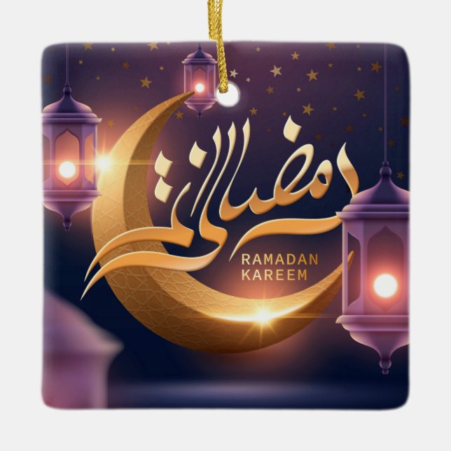 Ramadan Kareem Keramikornament (Vorderseite)