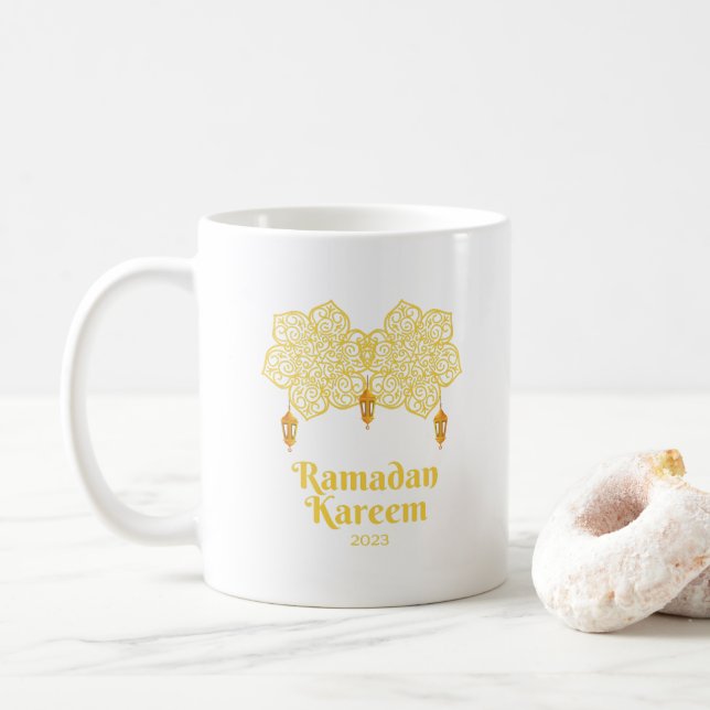 Ramadan Kareem Meaning - Eid Mubarak 2023 Kaffeetasse (Mit Donut)