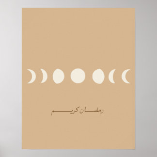 Ramadan Kareem Moon Phases Poster