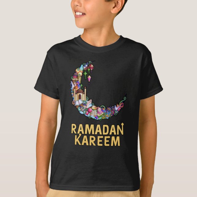 Ramadan Kareem Mubarak fastet den Mond T-Shirt (Vorderseite)