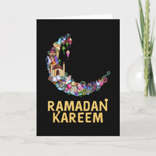 Ramadan Kareem Mubarak Fasting Moon Karte