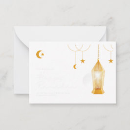 Ramadan Kareem Mubarak Holiday Card vorne & hinten Mitteilungskarte