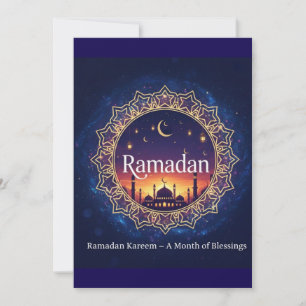 Ramadan Kareem Mubarak Mondsichel Islam Iftar Suhu Feiertagskarte