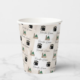 Ramadan Kareem Paper Cups Kaaba & Masjid al Nabawi Pappbecher