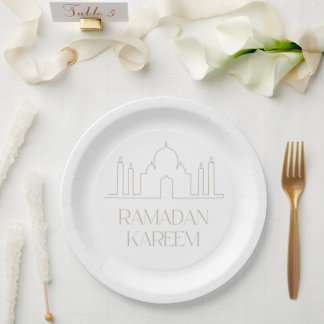 Ramadan Kareem Paper Plate, Eid Mubarak Pappteller