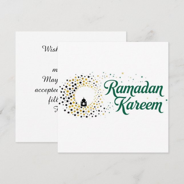 Ramadan Kareem Personalisierte Feiertagskarte (Vorne/Hinten)